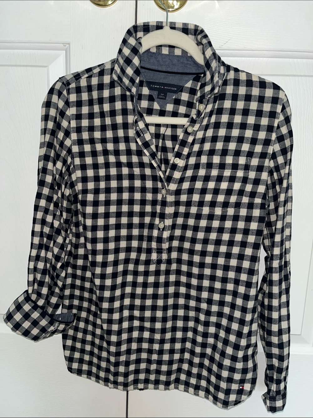 Tommy Hilfiger Navy & White Gingham Shirt